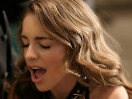 Kimmy Granger Sucks Cock On A Leash