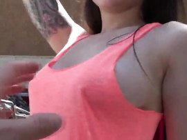 Mika Sparx Gives A Public Blowjob Behind A Grocery Store