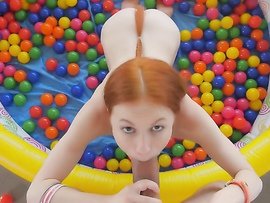Tiny Redhead And His Huge Cock Have Great Sex