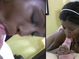 Cute Black Teen Takes A Big Messy Facial