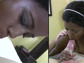 Cute Black Teen Takes A Big Messy Facial