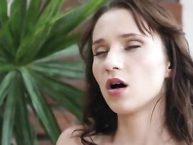 Petite Girl Touching Her Pussy While Watching Porn