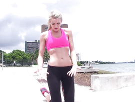 Outdoor Workout Babe And Her Hot Body Take On His Cock