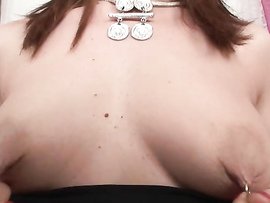 Undressing Teen With Pierced Nipples Masturbating